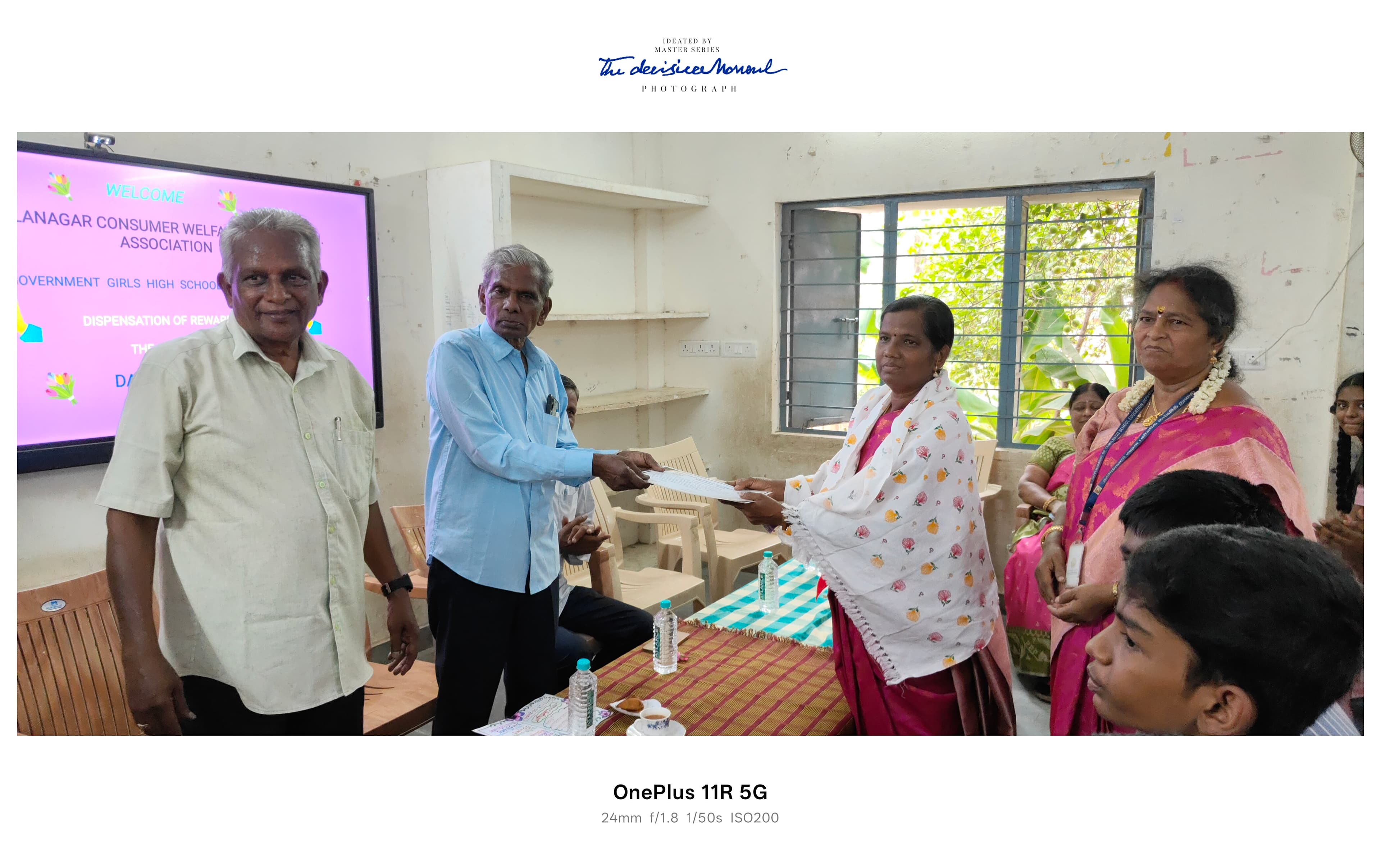 Association representative presenting an award during the student achievement programme